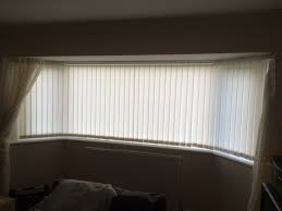Bottom up roller blinds for bay window. Curved Bay Vertical Blinds In Essex