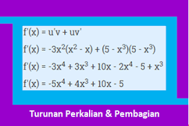 Satu & dua variabel sistem contoh soal. Contoh Soal Turunan Fungsi Perkalian Dan Pembagian