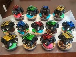 Chocolate Birthday Cake For 9 Year Old Boy Pin By Pineapple Delite On Pineapple S Delites Monster Truck Cupcakes Truck Cupcakes Boy Birthday