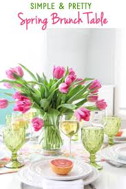 A Bright And Cheery Table Setting For A Spring Brunch Spring Brunch Decorations Brunch Table Setting Brunch Decor