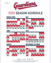Printable Cleveland Indians Schedule