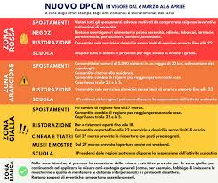 Con la firma del nuovo dpcm da parte del presidente del consiglio giuseppe conte, il governo interviene su diversi ambiti al fine di contenere i rischi di contagio da coronavirus. Comune Di Ardea Nuovo Dpcm In Vigore Dal 6 Marzo Al 6 Aprile Il Lazio E In Zona Gialla