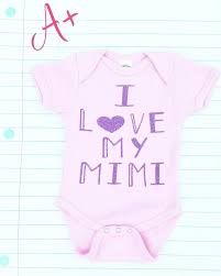Mimi Baby Shower Gift For Girl Pink Romper I Love My Mimi Etsy