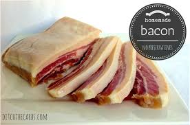 Bruise the rosemary sprigs and place all over pork belly along with garlic. Homemade Bacon Sugar Wheat Gluten Preservative Free Sugar Free Bacon Smoked Bacon Recipes Bacon Sugar