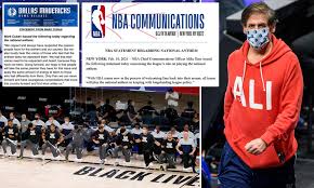 Before the dallas mavericks new season begins, here's a look back at some of their recent uniforms, and why it may be the right time for a uniform redesign. Nba Will Force Dallas Mavericks To Play The National Anthem Before Games Daily Mail Online
