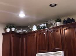Pin By Kristin Venendaal On Christmas Decor Above Kitchen Cabinets Farmhouse Kitchen Decor Kitchen Cabinets Decor