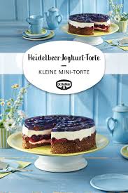 Kleine Heidelbeer Joghurt Torte Rezept Joghurttorte Joghurt Kuchen Himbeer Joghurt Torte