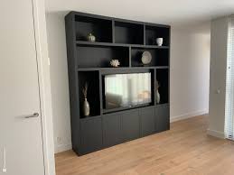 zwart tv meubel van mdf zwart opmaatzagen nl in 2021 modern slaapkamer interieur interieur woonkamer kast ontwerpen