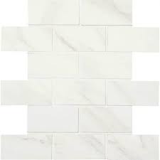 Subway tile and small mosaic tile also make great bathroom tile. American Olean Mirasol Bianco Carrara 2 X 4 Mosaic Ceramic Porcelain Tile Hazel Green Alabama One On One Flooring