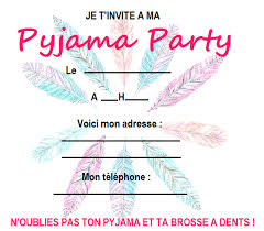 Invitation anniversaire gratuite pyjama party à personnaliser et à imprimer. Epingle Sur Anniversaire