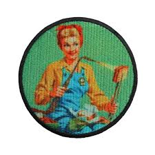 Buy Lady Toasting a Sandwich With Oxy Torch Embroidered and Printed Iron