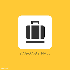 Black And Yellow Sign With Arrow Meaning Yellow Baggage Hall Sign Vector Free Image By Rawpixel Com Wan Vector Free Signs Baggage