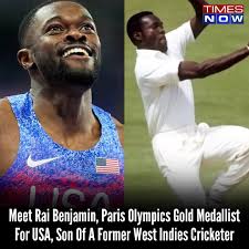 US sprinter Rai Benjamin won a historic gold at the #ParisOlympics in the  400m hurdles event. Rai, born in New York, comes from a family based out of  Antigua. He has deep