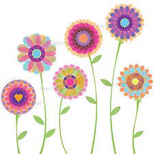 Spring Flowers Clip Art Digital Florals Graphic To Make Birthday Or Mothers Day Cards For Scrapbook Craft Free Commercial Use 10044 Flower Art Flower Clipart Pink Spring Flowers