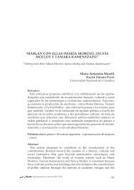 Tamara kamenszain ha escrito entre divanes sus libros de poesía. Pdf Hablan Con Ellas Maria Moreno Sylvia Molloy Y Tamara Kamenszain
