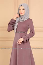 Moda Selvim Kolu Firfirli Elbise 594 L263 Gul Kurusu Moda Elbise Gelinlik