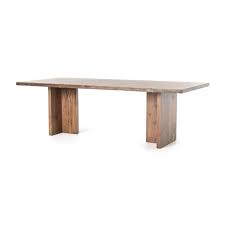 Shop Cross Dining Table This Architectural Table Takes The Plank Design Beyond Basic With Cross Shaped Trestles And Brushed Gold Iro With Images Dining Table Dining Table