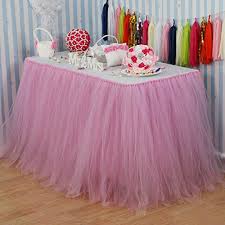 Vlovelife Baby Pink Tulle Table Skirt Tutu Tableware Tabl Https Www Amazon Com Dp B01lwparg4 Ref Cm S Tulle Table Skirt Tulle Table Pink Tulle Table Skirt