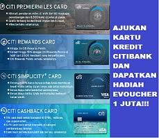 Kartu kredit bca merupakan salah satu produk unggulan bank bca. Cara Apply Kartu Kredit Citibank Dapat Reward 1 Juta Evoucher Tokopedia Kartu Bank