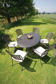 Bramblecrest Powder Coated Aluminium Furniture Is Rust Free Easy To Clean An Round Outdoor Dining Table Cast Aluminum Patio Furniture Aluminum Patio Furniture