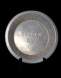 Golden Boy Round Metal Pie Pan Aluminum Cake Pan Old Time Etsy Vintage Tin Food Advertising Aged Jewelry