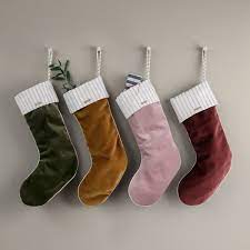 Silver velvet christmas stocking 17 two pieces. Ferm Living Christmas Stocking Velvet Connox