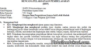 Ki dan kd merupakan perangkat pembelajaran yang wajib di miliki oleh seorang guru. Rpp Pai Kelas 7 Smp Mts K13 Revisi Terbaru Website Edukasi Indonesia