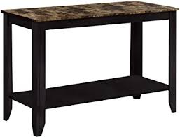 Materials wood veneer hardwood mdf finish cappuccino modern design with clean and fine linesfeatures one drawer for storage with curved legs features one drawer for storage with curved legs dimensions 32 inches high x 36 inches wide x 12 inches deep. Amazon Com Monarch Specialties Marble Look Top Sofa Console Table 44 Inch Cappuccino Furniture Decor