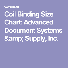 Coil Binding Size Chart Advanced Document Systems Supply