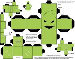 Oogie Boogie Cubee Paper Crafts Paper Toys Paper Dolls