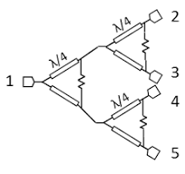 PD4-0140_Ultra-Wideband 4-Way Wilkinson Power Divider