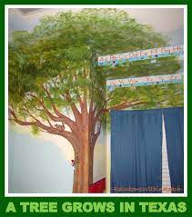 Trees Growing In The Classroom Tree Roundup Classroom Tree Preschool Layout Tree Mural
