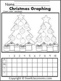 Free Christmas Graph Worksheet Fun December Preschool Kindergarten Or 1st Grade Activity Christmas Kindergarten Christmas Worksheets Preschool Christmas