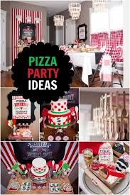 Birthday Themes For Kids Boy S Pizzeria Themed Birthday Party Spaceships And Laser Beams Pizza Party Decorations Pizza Party Themes Pizza Party Birthday