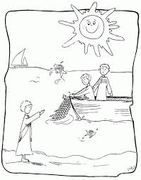 Jesus calls peter and andrew coloring page | free. Pin On Bible Class