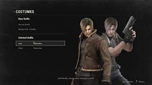 There are a total of four different costumes to unlock in the game. Resident Evil 4 Leon Bundle