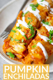 Sweet Potato And Black Bean Enchiladas With Homemade Pumpkin Enchilada Sauce This Vegetari Autumn Recipes Vegetarian Pumpkin Recipes Dinner Vegetarian Recipes