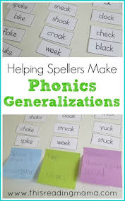 Helping Spellers Make Phonics Generalizations Teaching 1st