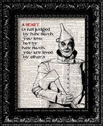 But it's the tin man that is most intriguing, and disturbing. Wizard Of Oz Tin Man Heart Quote If I Only Had A Heart Music Sheet Vintage Dictionary Art Print Giclee Wizard Of Oz Poster Dorm Print Wizard Of Oz Wizard Of