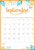 Encuentre aquí el calendario mensual para el calendario septiembre 2021, este incluye los numerous de semana. Enviar Tarjeta Postal Calendario Septiembre 2021