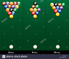 Ew, it's like your dating your teacher. Startpositionen Acht Ball 9 Ball Und 10 Ball Billard Dreidimensionale Darstellung Auf Grunem Farbverlauf Hintergrund Stockfotografie Alamy