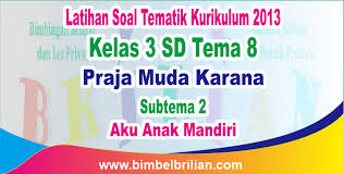 Untuk yang saat ini kami bagikan yaitu contoh soal dari tema 5 kelas 5 subtema 3. Soal Tema 8 Kelas 3 Sd Subtema 2 Aku Anak Mandiri Dan Kunci Jawaban Bimbel Brilian