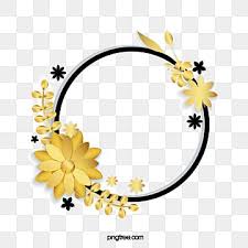 Frame eps undangan frame eps ornate decoration elegance decorative template elegant decor ornament ornamental vintage artistic background border classical classic retro element banner label. Round Minimalistic Creative Black Gold Gradient Floral Border Exquisite Luxurious Round Png And Vector With Transparent Background For Free Download Vector Flowers Flower Border Floral Border
