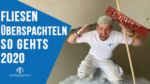 Anschließend lässt sich dekorputz auftragen oder die eben verspachtelte fliesenwand kann sogar. Fliesen Uberspachteln So Wird S Gemacht Teil 1 2020 Youtube