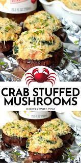 Remove the mushrooms to a large plate. Crab Stuffed Mushrooms Big Bear S Wife