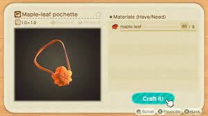 Maple Leaf Diy Crafting Recipes How To Get Them In Animal Crossing New Horizons Crafting Recipes Crafts Leaf Crafts