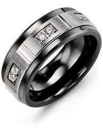 Men S Duo Diamond Wedding Band Black Diamond Wedding Rings Black Diamond Wedding Bands Mens Wedding Rings