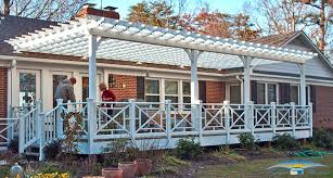 Pergolas are different from other common outdoor features like arbors, carports, and gazebos because they are square, do not have raised floors, and are made from sturdy. Patio Pergolas Vinyl Pergolas Horizon Structures