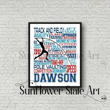 personalized pole vaulting poster gift for pole vaulter pole vaulting typography track and field print track team gift pole vaulter