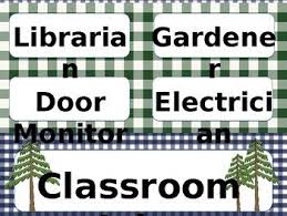 Editable Job Chart Camping Theme Camping Theme Classroom Job Chart Camping Theme